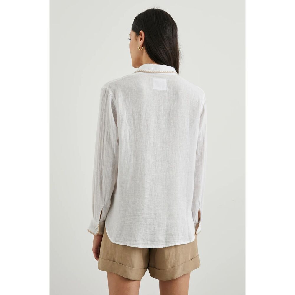 Rails Linen Button-Up Top – Size Large - Picture 3 of 11